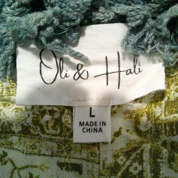 ππOli & Hali LAST ONE! FLOWER PATCHWORK LACE RUFFLE DUSTER NWT Sz L - Picture 14 of 15